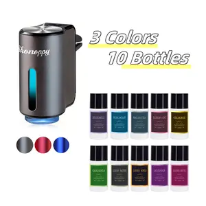 Smart Car Air Freshener With Three Adjustable Intensity Levels, Car Aroma Diffuser, Portable Waterless Car Diffuser Air Freshener Car Aromatherapy Diffuser, Natural Perfume