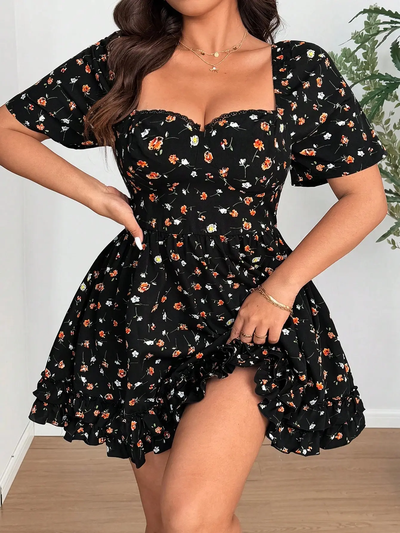 Celure Plus Size Summer Short Sleeve Simple Fashion Casual Everyday Dress
