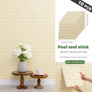 10 pieces of 30x30 cm square felt board, sound absorption board, sound insulation board, bumper board, insulation board, protective board, polyester fabric, suitable for home, office and decoration, easy to install