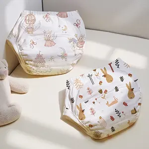 High Elastic Training Diaper Pants, Washable Diapers, Washable and Quick-Dry, Reduce Change Frequency, Cute Cartoon Patterns, Multiple Sizes Available
