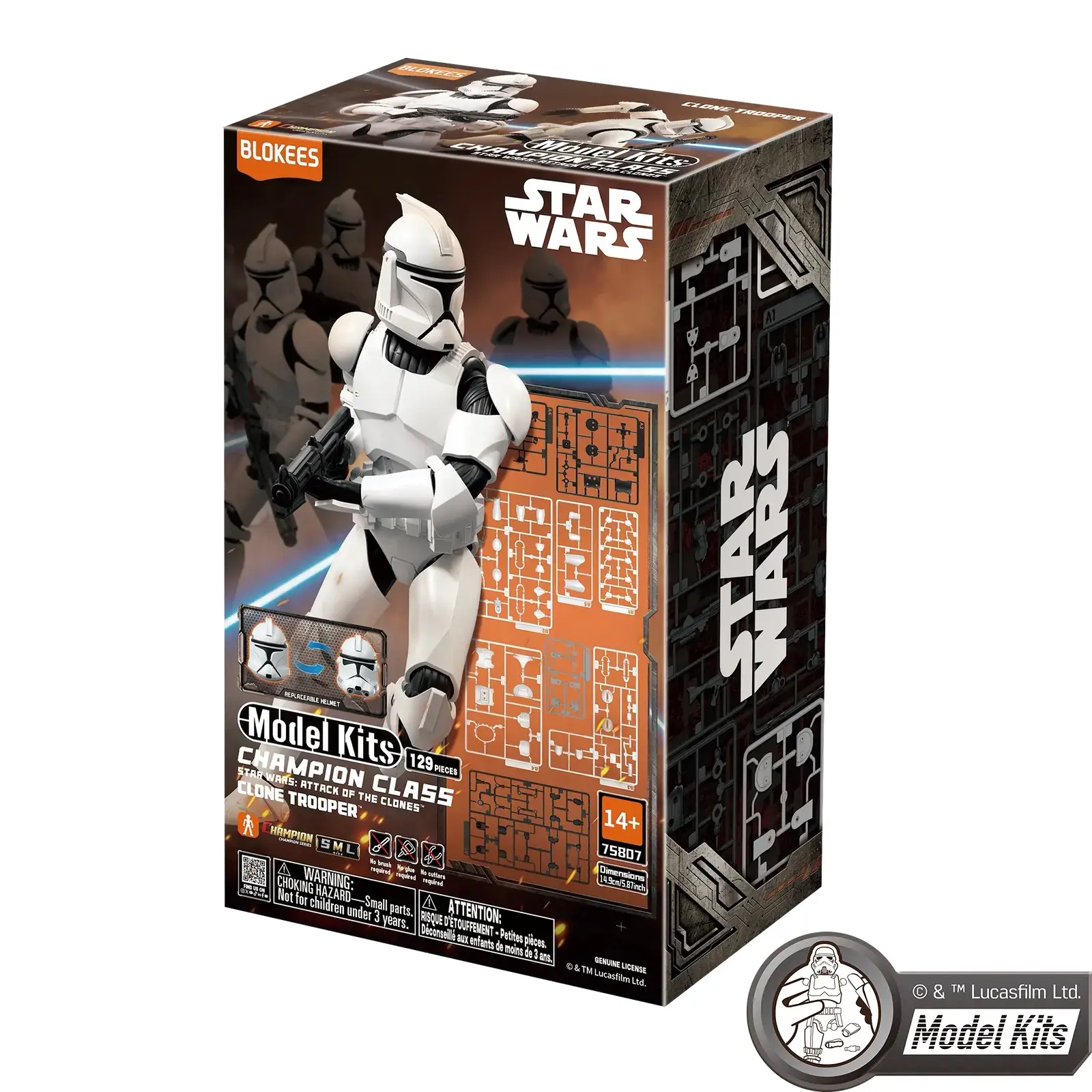 STAR WARS: ATTACK OF THE CLONES CHAMPION CLASS 07 CLONE TROOPER MODEL KITS | BLOKEES