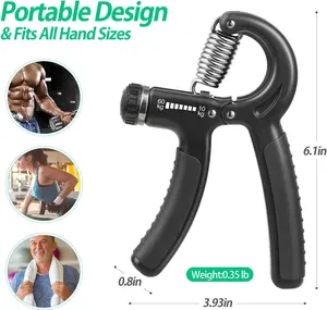 Adjustable Hand Grip Strengthener for Athletes and Climbers, 5-60kg Resistance