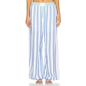YLLW THE LABEL Nic Boxer Pant in Blue Stripe