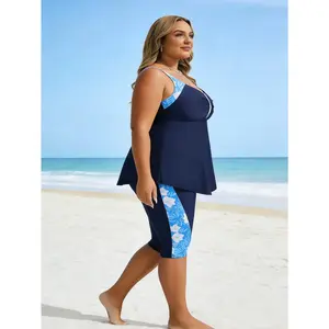 2026 Women’s Swimsuits 2 Piece,Bathing Suit Plus Size Women's Swimsuits, Plus Size Women's Swimwear, Women's 2pcs Swimsuits, Suitable for Outdoor Beach and Pool Wear, Made of Comfort Fashionable Print Design, Surfing Wear, Travel Outfit nanny swim suit, T