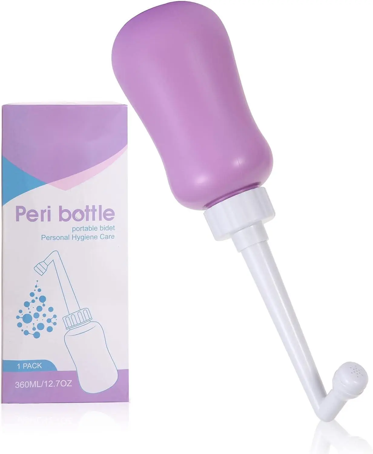Peri Bottle - Postpartum and Perineal Care - Portable Hand Held Travel Bidet Sprayer for Women or Men - Handheld Jet Spray Bottle for Toilet