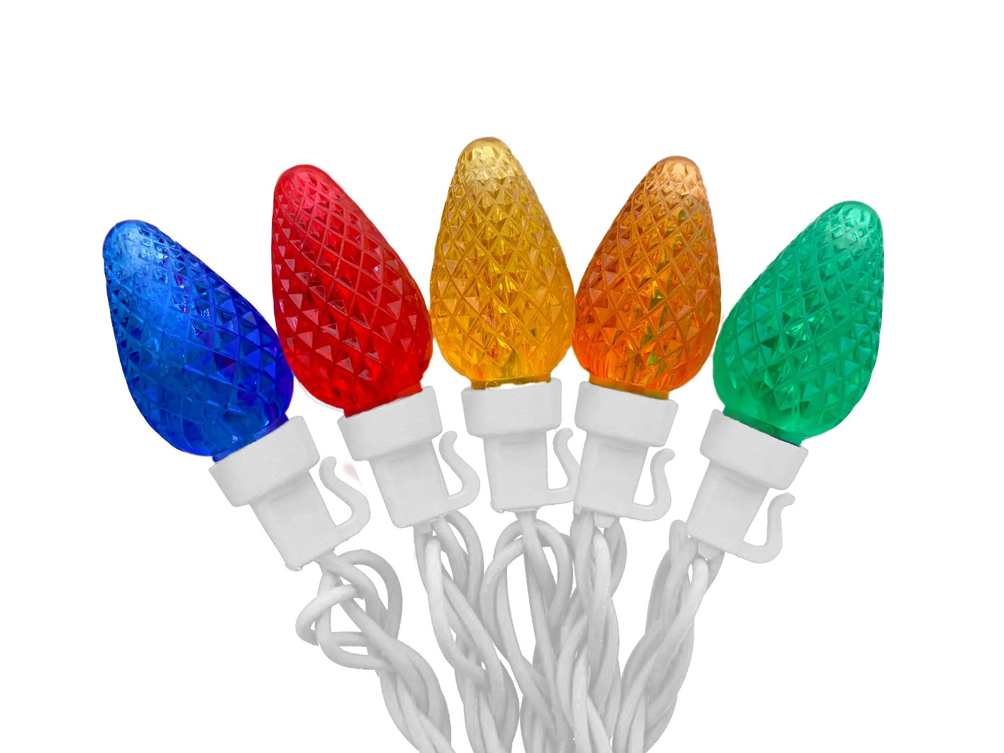 Perfect Holiday 10 LED Multicolor Christmas String Lights Battery Operated C6 Decorative Lights 4.5FT