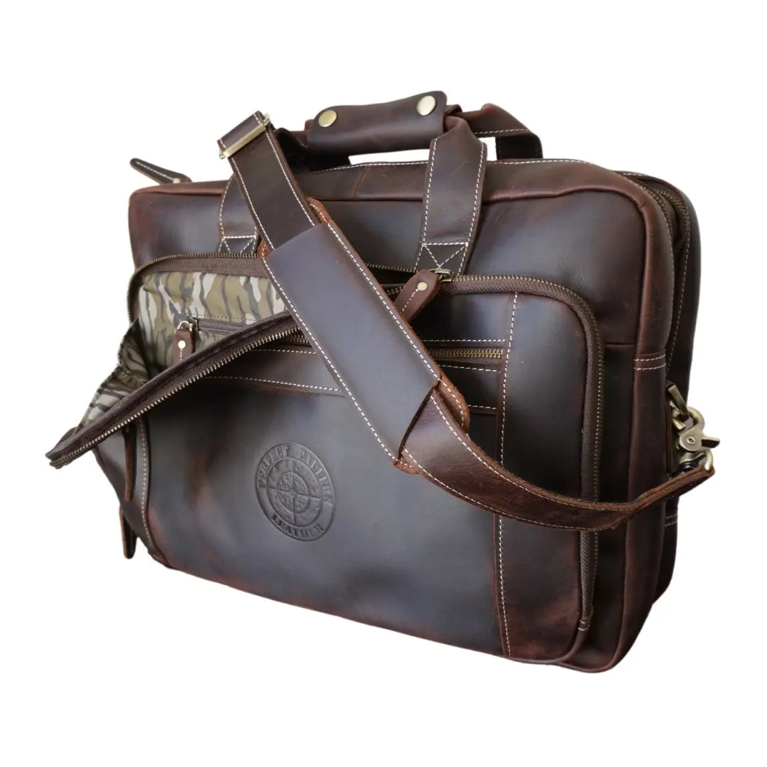 "Greenhead" An Original Bottomland Full Grain Buffalo Leather Briefcase