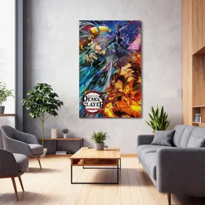 Demon Slayer：Kimetsu No Yaiba Wall Art Poster Creates a Calming Atmosphere in Any Room of Your Home Fresh Decor for Living Room Bathroom or Office