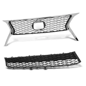 Front Bumper Upper & Lower Grille Fit For 2013-2015 Lexus RX350 F-Sport Style