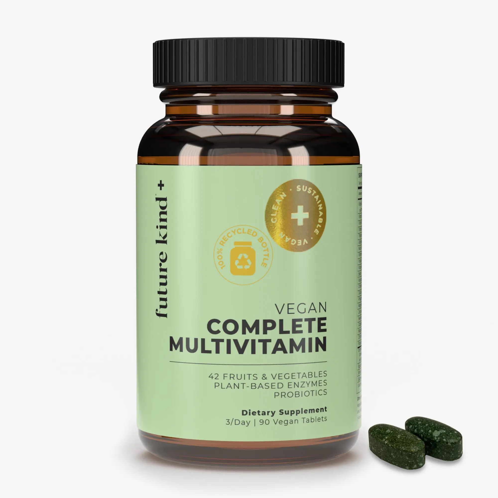 Vegan Dietary Complete Multivitamin - With Vitamins, Probiotics, and Enzymes