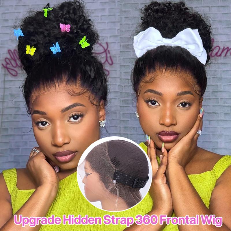 Cynosure 220 Density Water Wave 360 Lace Front Wig Human Hair Pre Plucked Pre Bleached Hidden Strap 360 HD Lace Frontal Wig Affordable Human Hair Wigs For Women