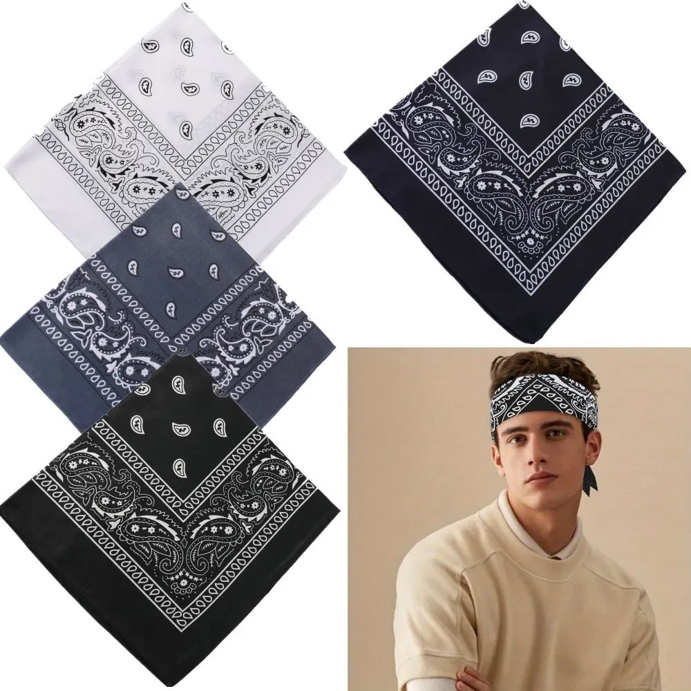 Men's & Women's 4PCS 21x21 Inch (54x54 cm) Sturdy Casual Synthetic Fashion Bandanas - Quick-Dry Kitchen Head Wrap, Hand-Wash Recommended Cosplay Handkerchiefs