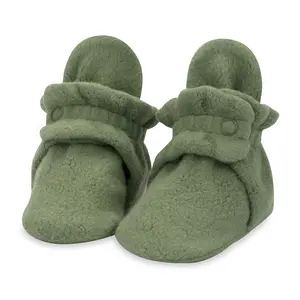 Cozie Fleece Gripper Baby Bootie - Olive