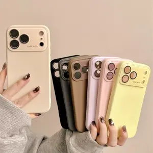 Phone cases for iPhone 17 Pro Max16 15 14 13 12 Pro Max Plus Large View Window Imitation Liquid Soft Case: Exclusively Built-in Acrylic Camera Protector + Full-Cover Lens Film, Shockproof TPU Phone Case for iphone 17 Pro Max