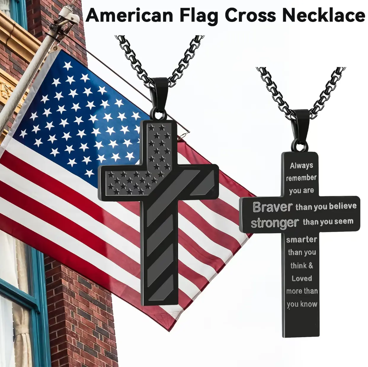 Men's Cross Necklace, Costume Jewelry Accessory - Teen Boy Gift, Meaningful Gifts for 10-12 Year Olds, Graduation, Confirmation, Christmas Stocking Stuffers, Gifts For Boyfriend, Cool Stuff For Teen Boys