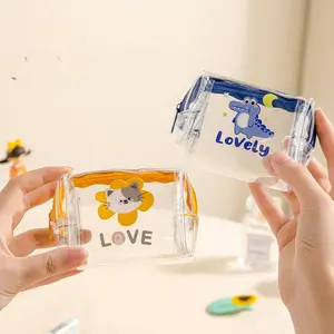 1PC Clear PVC Waterproof Mini Pouch  Multipurpose for Coins, Earbuds, Charging Cables  Lipsticks