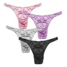 4Piece/Order Men Thong G-string Briefs Sexy Plus Size Men's Underwear Satin Silky S/M/L/XL/2XL/3XL, Menswear, Low Waist