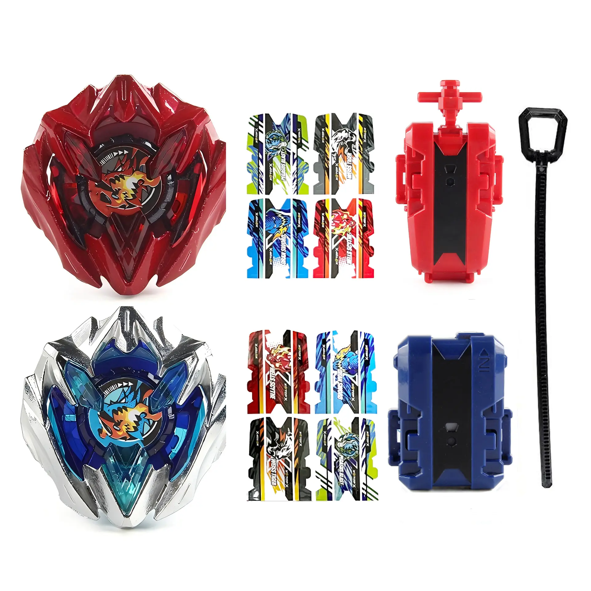 Bey Gyro Battling Top Burst Gyro Toy Set, with Gyro Launchers and Handle Combat Battling Game, Gift for Kids Children,UX-01+UX-001