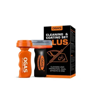 Ogas Glass Cleaning Coating Set Plus, Hydrophobic Rainproof Anti-Glare, Two-In-One Glass Cleaner, Durable & Effective, Car Cleaning Kit, Car Cleaning Supplies