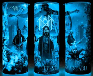 Glow in the Dark Sleep Token - Vessel - Even in Arcadia Rock Band Cup Mug Tumbler 20oz Drinkware Stainless Steel Insulated  Reusable Portable Beverage Flasks