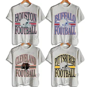 Vintage All Team Football Sport Grey T-Shirt – Retro Hometown Game Day Tee, Throwback Football Graphic Shirt, Unisex Fan Gift