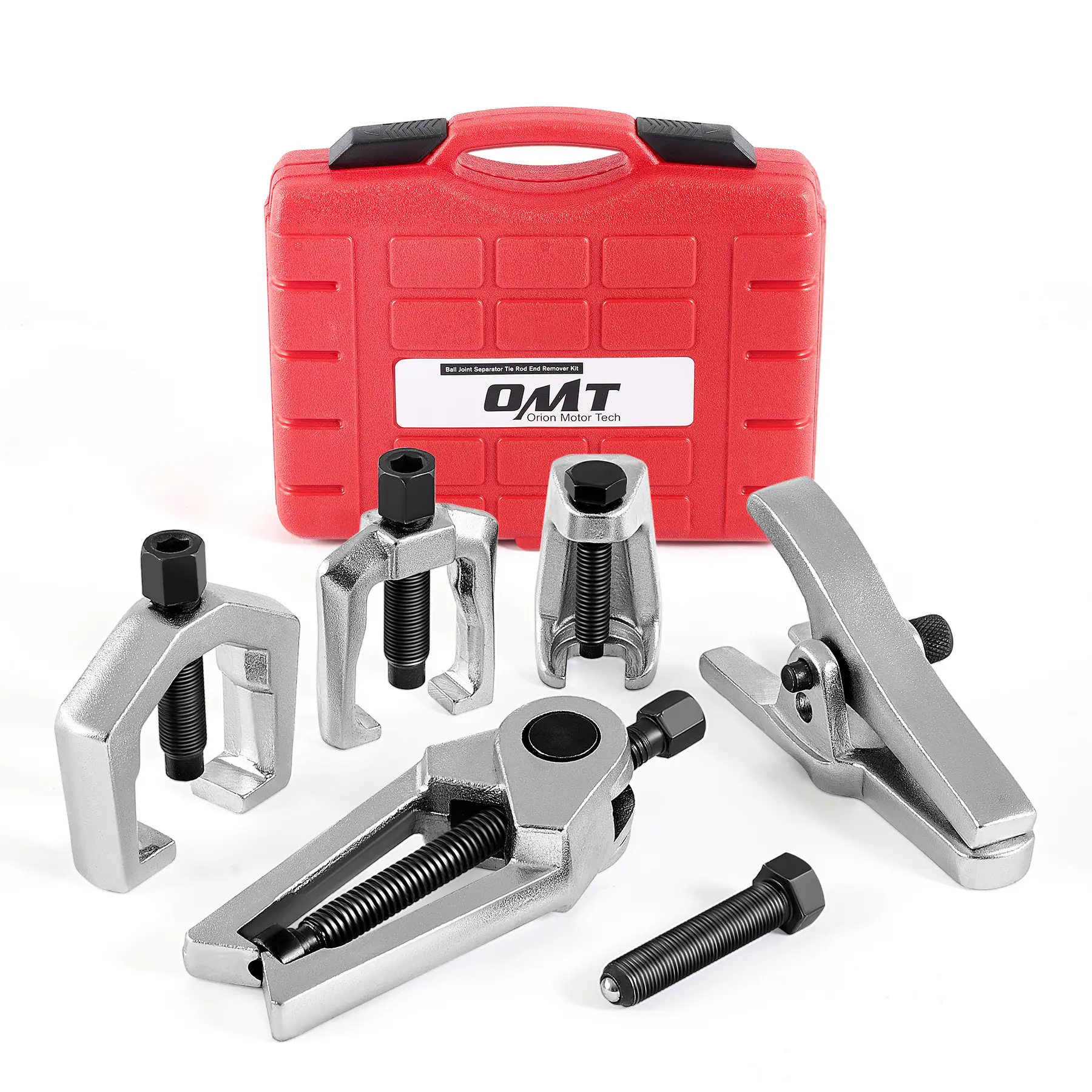 Orion Motor Tech 5-in-1 Heavy Duty Front End Service & Splitter Removal Kit, Ball Joint Separator, Tie Rod End Puller & Pitman Arm Tool Set for Cars & Trucks Mechanic Tool Set Tool Box, 5 Adjustable Tools