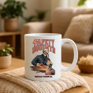 Safety Squints Welder Mug, Funny Welding Coffee Mug, Grinder Operator Ceramic Cup, Welder Gift for Metalworkers & Fabricators