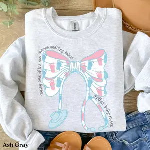 Mother Baby Nurse T-Shirt / Sweatshirt ,  Postpartum Nurses & Nursing Students Cotton Fabric Sleeve