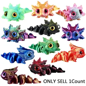 3D Printed Baby Axolotl Fidget Toy, Flexible Articulating Design, Stress Relief & Fun for Kids & Adults, Perfect Gift Idea, Decorative Fidget Figurine, Articulated Fidget Figurines