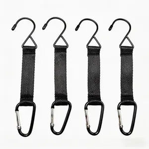 4PCS Durable Multi-Functional Carabiner Clip Non-Slip Design for Camping Hiking Tent Storage and Sports Use