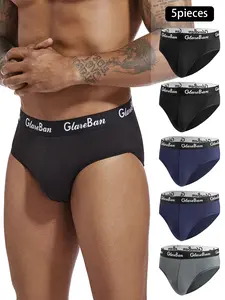 5 Pieces Pack Briefs for Men, Fashion Style Boxer Pants, Comfortable Underwear, Ideal for Shorts and Slips, New Arrival