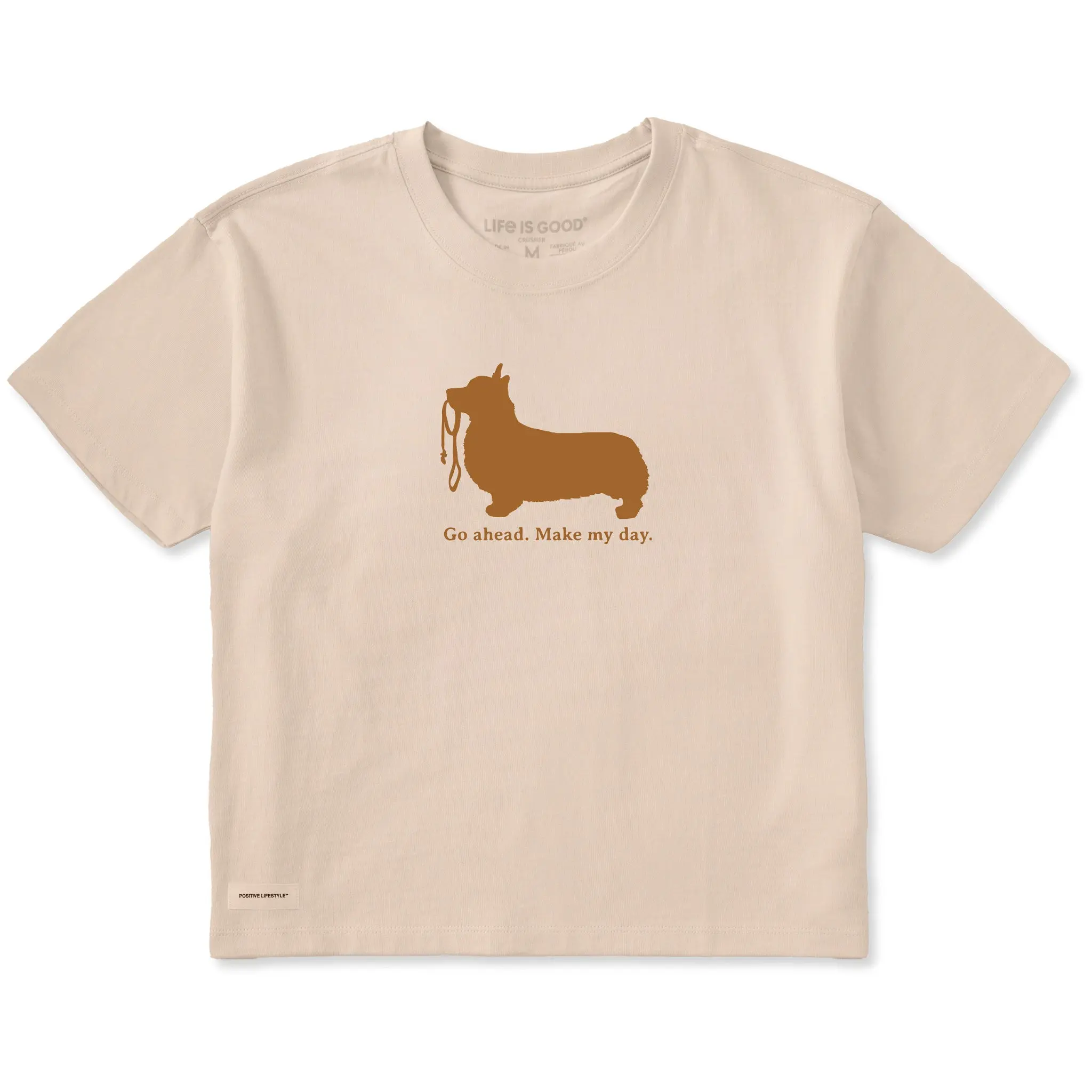 Women's Make My Day Corgi Short Sleeve Crusher Boxy Tee