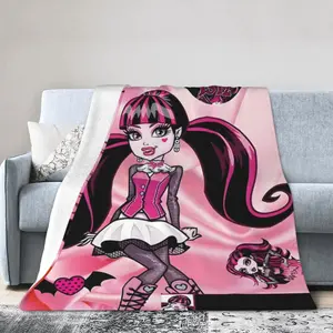 Monster High Throw Blanket Kids Plush Blanket Ultra-Soft Micro Flannel Fleece Blanket for Bedding Sofa Travel 40"x50"