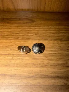 Silver cross flower sew on button for DIY crafts, clothing, shoes