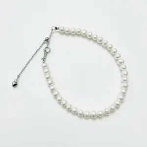 PEARLISM Freshwater AK Full String Bracelet 4-6mm Classic Pearl Bracelet S925 Easy Adjustable (17+5 cm) -AFAB008【Shop】