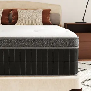 MULINATURE 10-12-14 Inch Mattress Twin Full Queen King Hybrid Spring Memory Foam Medium Firm Bed Boxed Mattresses Body Support