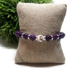 Limited Edition Pancreatic Cancer Awareness Unisex Mens and Womens Stretchy Bracelet