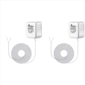 2X Doorbell Transformer 24V Adapter for Ring Video Doorbell, 16.4ft Long C Wire Power Supply, US