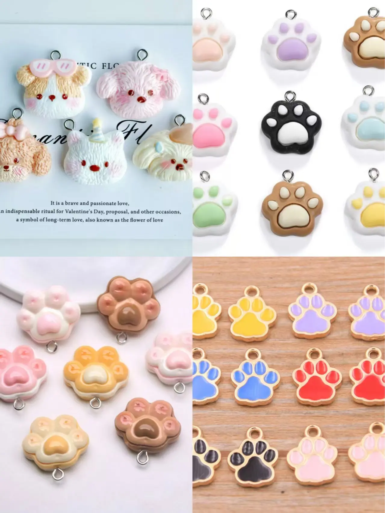 Ltty-B11-Dog Footprint Pet Pendant