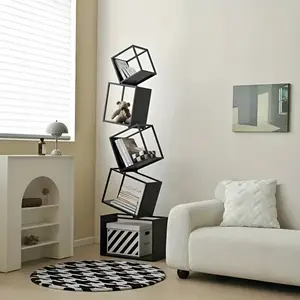 Irregular Art Iron Corner Display Bookshelf