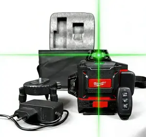 Milwaukee 16 Lines Green Laser Level, 360° Self-Leveling, Horizontal & Vertical Cross Line, with Remote Control