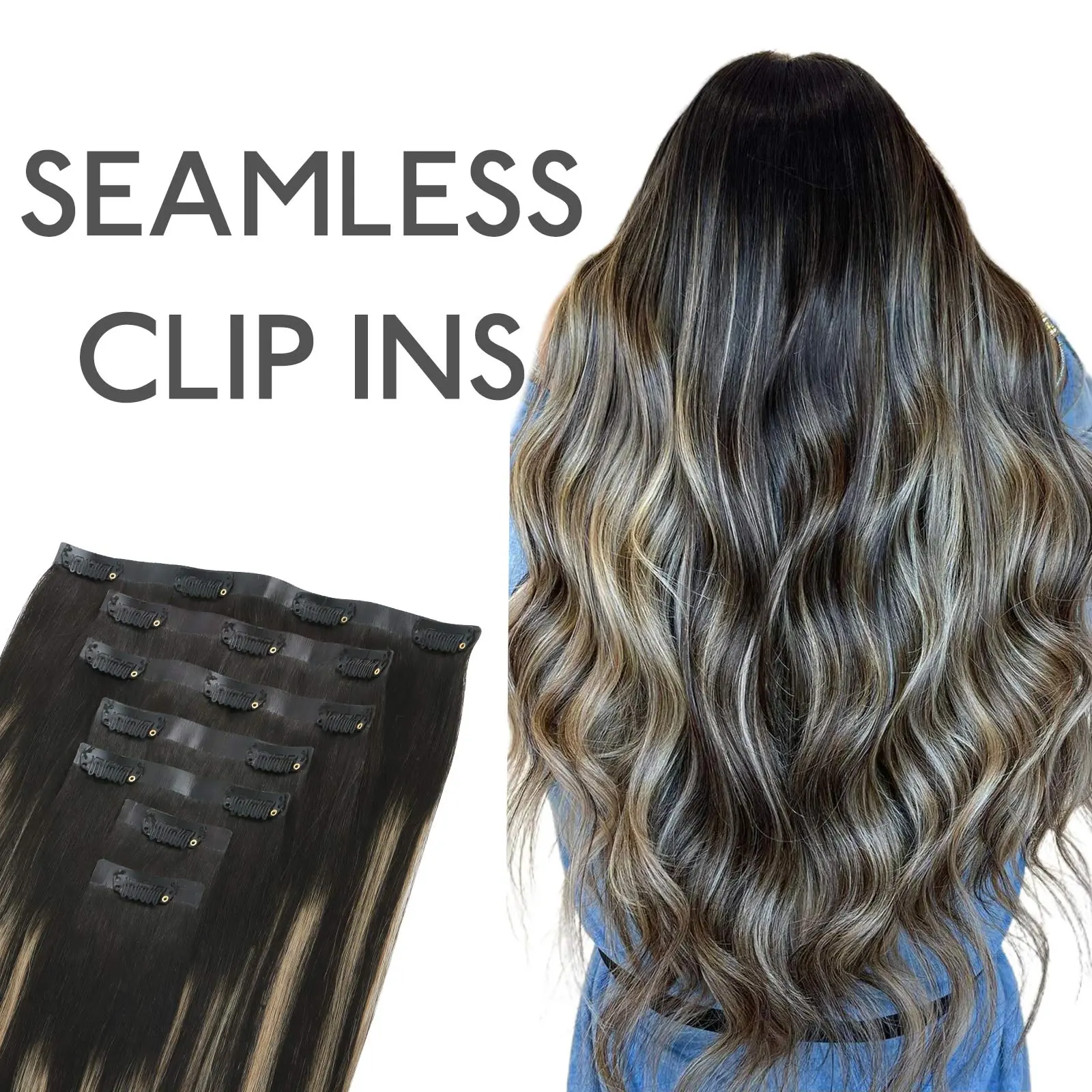 #1B/16/1B Balayage Natural Black to Light Blonde