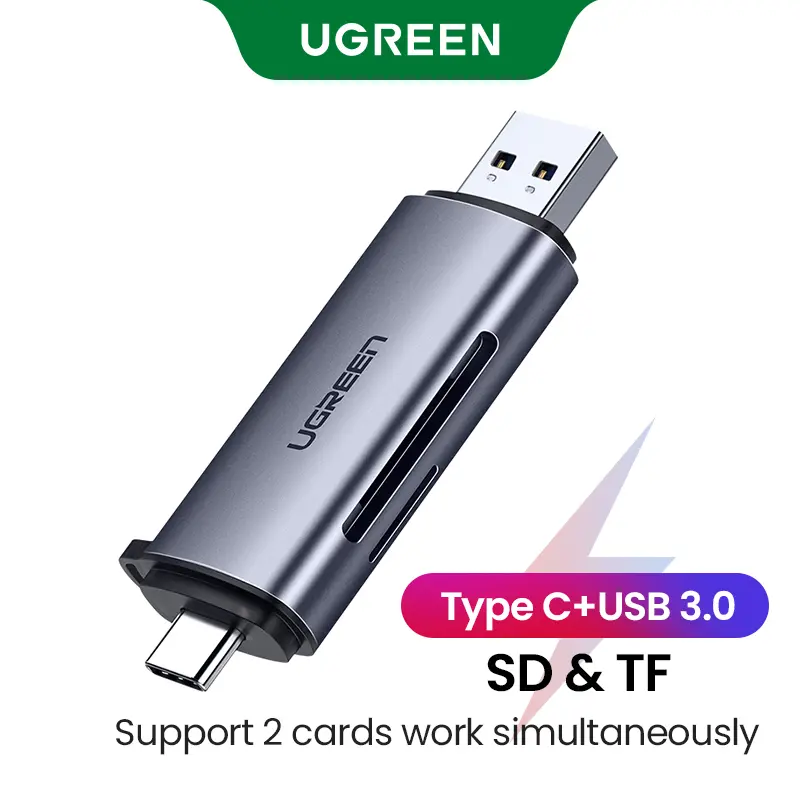 UGREEN SD Card Reader, USB C USB 3.0 Micro SD Card Reader for SD SDHC SDXC MicroSD Compatible with iPhone 17 16 15 Pro Max Samsung Android Computer PC-TikTokShopBlackFriday ,TikTokShopHolidayHaul