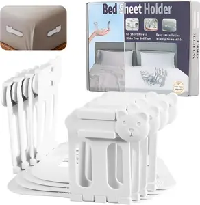 [SummerVibes] 4-Pack Bed Sheet Holders for Corners, Heavy-Duty Mattress Straps with Reinforced Clips, Fabric-Safe Sheet Grippers, Universal Fit forFit All Sheet Size