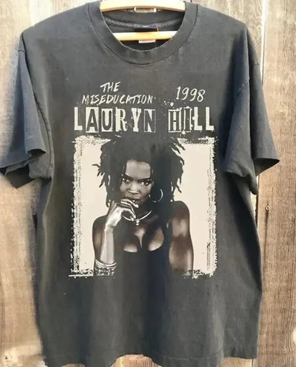 Lauryn Hill T-Shirt, Lauryn Hill Charcoal Cotton T-shirt Unisex Vtg, Gift For Fan, Unisex Shirt For Him Her
