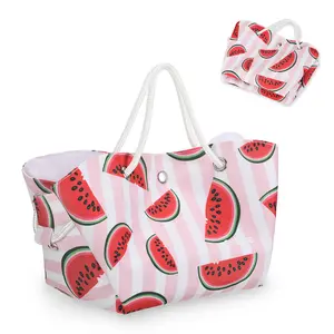 Tirrinia Stripes Drawstring Tote Lunch Bag for Women Cute Small Lightweight Handbag for Work Picnic Camping Travel Beach Women Idea Gift