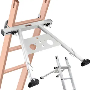 Ladder Stabilizer With Adjustable Feet Extension Standoff For Extension Ladders - Heavy Duty Anti-Slip Stabilizing Accessory, Universal Fit, Rubber Feet Protectors, Wobble Reduction, Safe Home Improvement Tool