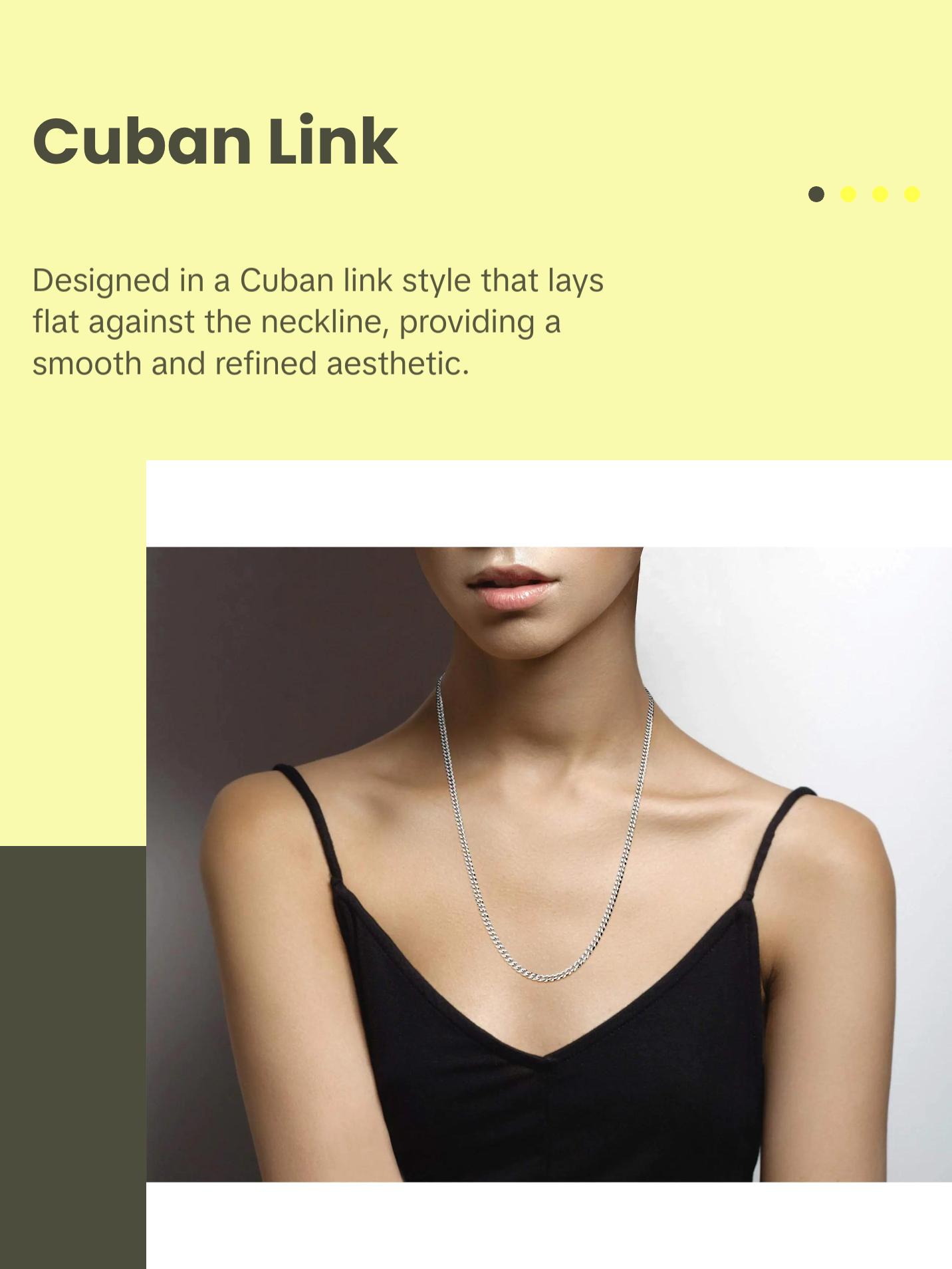 Miabella Italian Solid 925 Sterling Silver 3.5mm Diamond Cut Cuban Link Curb Chain Necklace for Women Men, Made in Italy Length 24 Inch