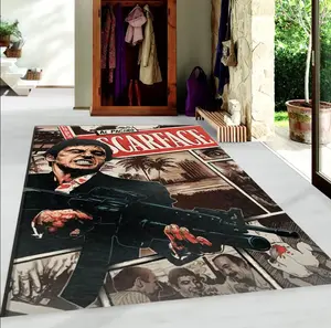 DOORMAT Scarface Rug, Tony Montana Rug, Customizamble Rug, Home Decor, Living Room Rug, Area Rug, Popular Rug, Non Slip Rug, Home Gift,Gift