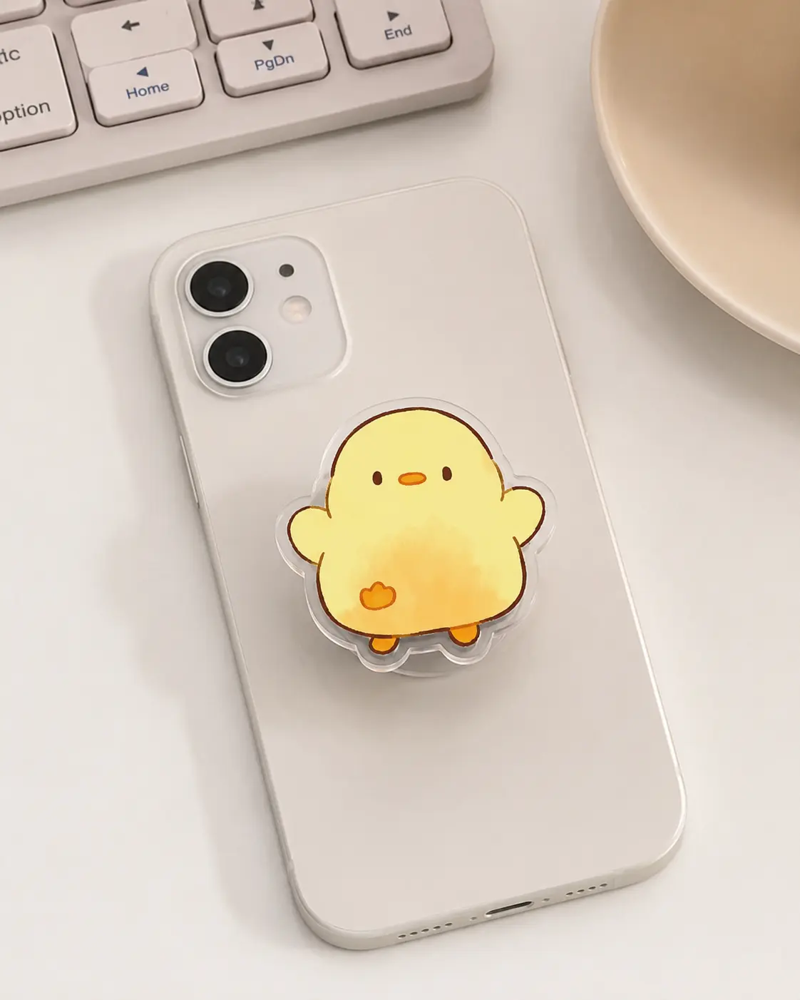 Cute Baby Chick MagSafe Phone Grip – Kawaii Yellow Chick Magnetic Phone Holder & Kickstand – Animal Phone Accessory